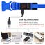 YFbrite Leuchtendes Hundehalsband, wiederaufladbares LED-Hundehalsbands, blinkendes verstellbares reflektierendes Hundehalsbands, Sicherheit leuchtet bei Nacht (Blau, M)