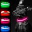 YFbrite Leuchtendes Hundehalsband, wiederaufladbares LED-Hundehalsband, verstellbares reflektierendes Hundehalsbands, Sicherheit leuchtet bei Nacht (Rosa, L)