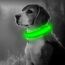 YFbrite Leuchtendes Hundehalsband, wiederaufladbares LED-Hundehalsbands, blinkendes verstellbares reflektierendes Hundehalsbands, Sicherheit leuchtet bei Nacht (Grün, S)