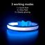 YFbrite Leuchtendes Hundehalsband, wiederaufladbares LED-Hundehalsband, verstellbares reflektierendes Hundehalsbands, Sicherheit leuchtet bei Nacht (Blau, L)