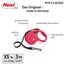 flexi® Classic XS | 3m Gurt Roll-Leine für kleine Hunde bis 15 kg | Miniformat mit 3-Finger Griff | Rot | ausziehbare Hundeleine | Gewicht 108.6 gr | Maße 8.2 x 13 cm