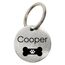 WIENS3D Hundemarke mit Gravur - Personalisiert mit Name - 30mm Namensschild für Halsband Anhänger Marke für Hunde - mit Symbolauswahl - Tiermarke für Hunde, Katzen & Welpen (30 mm_Model_2)