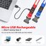 Visinite Leuchtendes LED-Hundehalsband, Wiederaufladbar, Wasserdicht, Reflektierend, Vollständig Verstellbar, Blinkend, für Mittelgroße und Große Hunde, Rot, Größe M