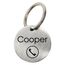 WIENS3D Hundemarke mit Gravur - Personalisiert mit Name - 23mm Namensschild für Halsband Anhänger Marke für Hunde - mit Symbolauswahl - Tiermarke für Hunde, Katzen & Welpen (23 mm_Model_2)