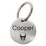WIENS3D Hundemarke mit Gravur - Personalisiert mit Name - 30mm Namensschild für Halsband Anhänger Marke für Hunde - mit Symbolauswahl - Tiermarke für Hunde, Katzen & Welpen (30 mm_Model_2)