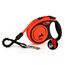 flexi® Xtreme XS Gurt 3 m schwarz/orange, Roll-Leine für Hunde bis 15 kg. Nur 149 gr. leichte Taschenleine im Miniformat 9 x 12,3 cm, Griffgröße für 3-Finger