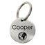 WIENS3D Hundemarke mit Gravur - Personalisiert mit Name - 23mm Namensschild für Halsband Anhänger Marke für Hunde - mit Symbolauswahl - Tiermarke für Hunde, Katzen & Welpen (23 mm_Model_2)