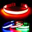 Visinite Leuchtendes LED-Hundehalsband, Wiederaufladbar, Wasserdicht, Reflektierend, Vollständig Verstellbar, Blinkend, für Mittelgroße und Große Hunde, Rot, Größe M