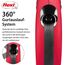 flexi® Classic XS | 3m Gurt Roll-Leine für kleine Hunde bis 15 kg | Miniformat mit 3-Finger Griff | Rot | ausziehbare Hundeleine | Gewicht 108.6 gr | Maße 8.2 x 13 cm