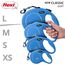flexi® Classic L | 8m Gurt Roll-Leine für Hunde bis 50 kg | Blau | ausziehbare Hundeleine | Gewicht 534.3 gr | Maße 14.7 x 20.9 cm
