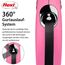 flexi® Classic M | 5m Gurt Roll-Leine für Hunde bis 25 kg | Pink | ausziehbare Hundeleine | Gewicht 274 gr | Maße 11.6 x 18.8 cm