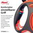 flexi® Xtreme L Gurt 5 m schwarz/orange, Roll-Leine für Hunde bis 65 kg