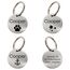 WIENS3D Hundemarke mit Gravur - Personalisiert mit Name - 23mm Namensschild für Halsband Anhänger Marke für Hunde - mit Symbolauswahl - Tiermarke für Hunde, Katzen & Welpen (23 mm_Model_2)