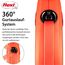 flexi® Xtreme XS Gurt 3 m schwarz/orange, Roll-Leine für Hunde bis 15 kg. Nur 149 gr. leichte Taschenleine im Miniformat 9 x 12,3 cm, Griffgröße für 3-Finger