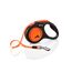 flexi® Neon S Gurt 5 m schwarz/neon-orange, Roll-Leine für Hunde bis 15 kg