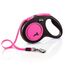 flexi® Neon S Gurt 5 m schwarz/neon-pink, Roll-Leine für Hunde bis 15 kg