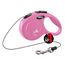 flexi® Classic XS | 3m Seil Roll-Leine für kleine Hunde bis 8 kg | Miniformat mit 3-Finger Griff | Pink | ausziehbare Hundeleine | Gewicht 100.7 gr | Maße 8.2 x 13 cm