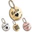 Hundemarke mit Gravur - Personalisiert - Edelstahl - ⌀30mm - Gold - Namensschild für Halsband - Dog Tag - Anhänger Marke für Hunde - mit Symbolauswahl - Tiermarke für Hunde, Katzen, Welpen, Pferde