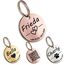 Hundemarke mit Gravur - Personalisiert - Edelstahl - ⌀30mm - Roségold - Namensschild für Halsband - Dog Tag - Anhänger Marke für Hunde - mit Symbolauswahl - Tiermarke für Hunde, Katzen, Welpen, Pferde