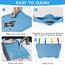 vsshe Napfunterlage für Kleine Hunde und Katze, 44 x 25 cm Napfunterlage Silikon wasserdichte und rutschfeste Silikon Fressnapf Unterlage Unterlage für Katzennapf Futtermatten (Blau)