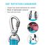 AUBELL Anschnallgurt Hund Auto,Einstellbar Haustier Auto sicherheitsgurt für Hunde, Bungee Hunde Anschnallgurt Geschirr Tether mit Clip Haken-Verschluss & Schnalle, Swivel Karabiner,Blau