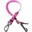 AUBELL Anschnallgurt Hund Auto,Einstellbar Haustier Auto sicherheitsgurt für Hunde, Bungee Hunde Anschnallgurt Geschirr Tether mit Clip Haken-Verschluss & Schnalle, Swivel Karabiner,Rosa