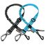 AUBELL 3-in-1 Hundesicherheitsgurt, elastischer Puffer, universelle Kompatibilität, Schwarz + Blau, Größe M