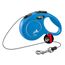 flexi® Classic XS | 3m Seil Roll Leine für kleine Hunde bis 8 kg | Miniformat mit 3-Finger Griff | Blau | ausziehbare Hundeleine | Gewicht 100.7 gr | Maße 8.2 x 13 cm