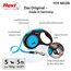 flexi® Neon S Gurt 5 m schwarz/neon-blau, Roll-Leine für Hunde bis 15 kg