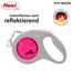 flexi® Neon M Gurt 5 m schwarz/neon-pink, Roll-Leine für Hunde bis 25 kg