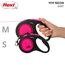 flexi® Neon M Gurt 5 m schwarz/neon-pink, Roll-Leine für Hunde bis 25 kg