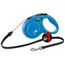 flexi® Classic S | 5m Seil Roll-Leine für kleine Hunde bis 12 kg | Blau | ausziehbare Hundeleine | Gewicht 160.4 gr | Maße 9.6 x 16.2 cm