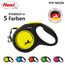 flexi® Neon M Gurt 5 m schwarz, Gurt in neon-gelb, Roll-Leine für Hunde bis 25 kg