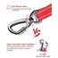 AUBELL Anschnallgurt Hund Auto,Einstellbar Haustier Auto sicherheitsgurt für Hunde, Bungee Hunde Anschnallgurt Geschirr Tether mit Clip Haken-Verschluss & Schnalle, Swivel Karabiner, Rot