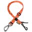 AUBELL Anschnallgurt Hund Auto,Einstellbar Haustier Auto sicherheitsgurt für Hunde, Bungee Hunde Anschnallgurt Geschirr Tether mit Clip Haken-Verschluss & Schnalle, Swivel Karabiner, Orange