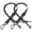 AUBELL Hunde-Sicherheitsgurt für Auto, 2er-Pack, 3-in-1, verstellbar, reflektierend, strapazierfähig, mit Clip, Hakenverschluss und Schnalle, Drehgelenk-Karabiner aus Zinklegierung, Schwarz + Schwarz