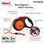 flexi® Neon M Gurt 5 m schwarz/neon-orange, Roll-Leine für Hunde bis 25 kg