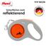 flexi® Neon M Gurt 5 m schwarz/neon-orange, Roll-Leine für Hunde bis 25 kg