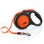 flexi® Neon M Gurt 5 m schwarz/neon-orange, Roll-Leine für Hunde bis 25 kg