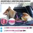 AUBELL Anschnallgurt Hund Auto,Einstellbar Haustier Auto sicherheitsgurt für Hunde, Bungee Hunde Anschnallgurt Geschirr Tether mit Clip Haken-Verschluss & Schnalle, Swivel Karabiner,Rosa