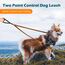 PetBonus No Pull Anti-Zieh Hundeleine, Keine Verwicklung Doppelleine für Anti-Zug Geschirr, Reflektierend Hundeleine zum Trainieren und Gassi gehen für große mittlere Hunde (Braun)