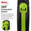 flexi® Neon S Gurt 5 m schwarz/neon-grün, Roll-Leine für Hunde bis 15 kg