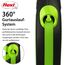 flexi® Neon M Gurt 5 m schwarz/neon-grün, Roll-Leine für Hunde bis 25 kg
