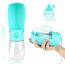 JOPHEK 300ml Tragbare Haustier Trinkflasche, 180°Faltbare Hund Katze Haustiere Auslaufsicher Wasserflasche, Hunde Katzen Flasche mit Aktivkohlefilter für Täglich Spazieren Gehen Reisen Campen