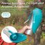 LumoLeaf Hundetrinkflasche für unterwegs, 800ml Edelstahl Trinkflasche Hund, Tragbare Haustier Wasserflasche, Hunde Wasserspender Reise Zubehör für Wandern und Campen (Blau)