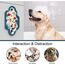 OHMO Schleckmatte Hund Groß, Leckmatte für Welpen Katze - 2 Pcs Cute Cactus Design, für Haustier Angst Relief und langsam füttern, Lebensmittelqualität Silikon (Dunkelblau & Hellblau)