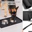 MateeyLife Napfunterlage Katzen, Napfunterlage Hund Groß, Hundenapf Kleine Hunde, Silikon Unterlage Hundenapf Grosse Hunde, rutschfeste Unterlage Katzennapf, Katzen Futternapf Matte, 45 x 30 cm