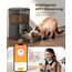 oneisall 3.5L Futterautomat Katze, WiFi Intelligenter Katzenfutter Automat, APP-Steuerung, 1-12 Mahlzeiten pro Tag, Futterspender für Katzen/Hunde, mit Edelstahlnapf (Schwarz)