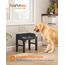 Feandrea Hundenapf erhöht, Futternapf mit Gestell, Fressnäpfe, höhenverstellbar und neigbar, Futterstation, 2 Näpfe aus Edelstahl 304, 1 Napf für EIN langsames Fressen, tintenschwarz PRB103B01