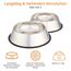 Amazon Basics Hundenapf, Edelstahl, 2 Stück, 946ml, Silberfarben
